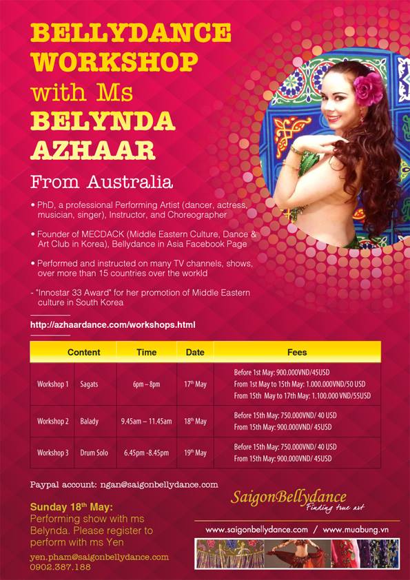 Workshops in Ho Chi Minh City, Vietnam with Belynda Azhaar - 2014